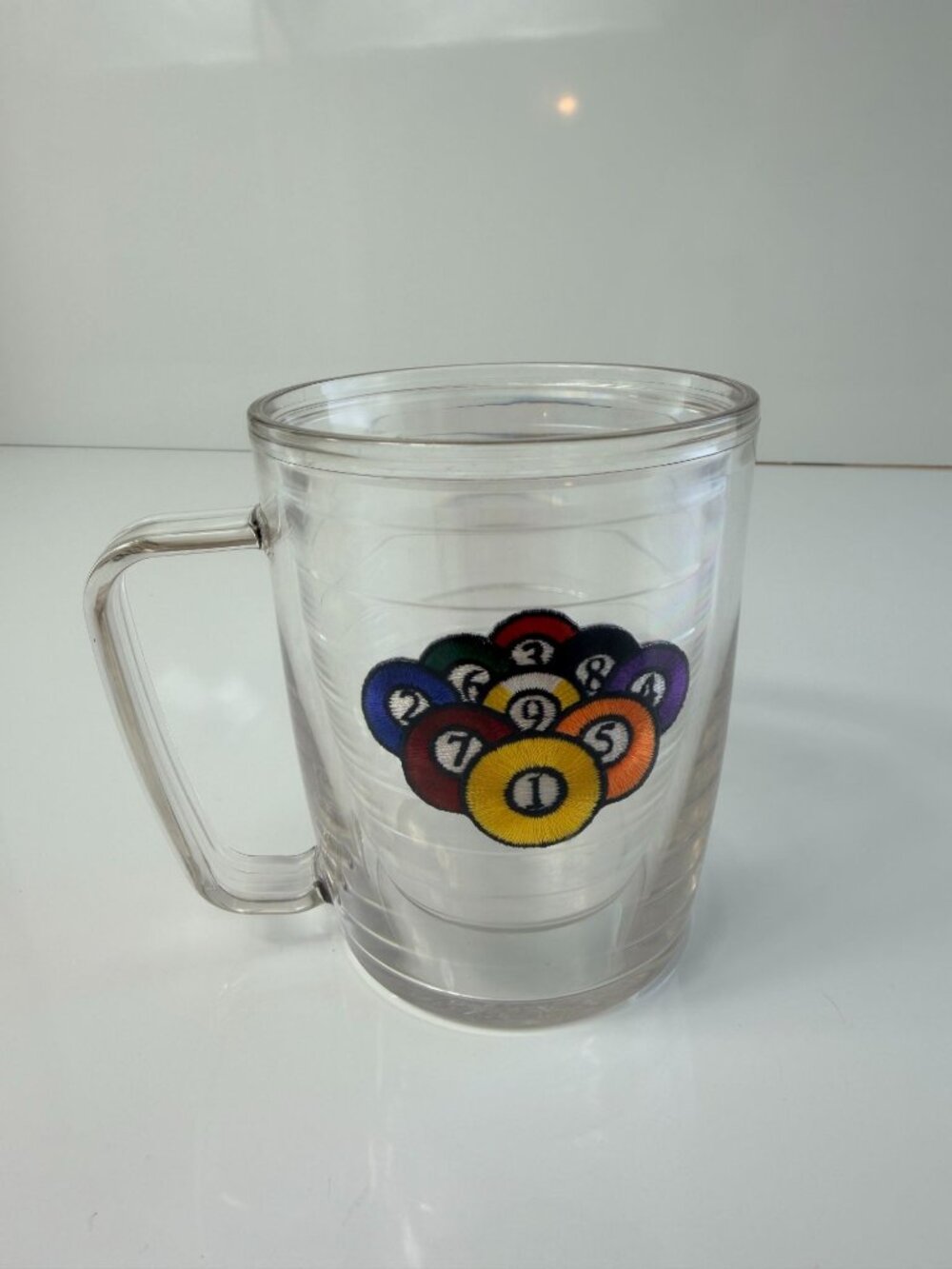 Tervis Coffee Mug Cup with Handle POOL BILLIARD BALLS Double Insulated Clear